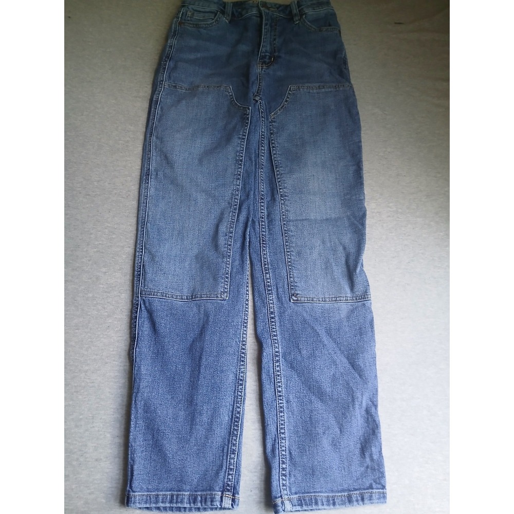 Molly Yeh Jeans 2 Double Knee Medium Wash Carpenter Work Grunge Skater Y2k